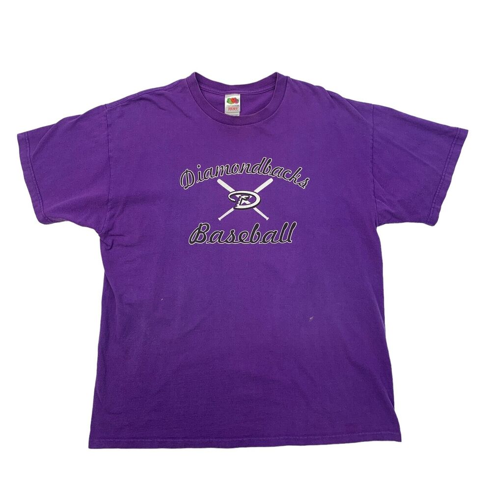 Vintage Arizona Diamondbacks T Shirt Men XL Extra Large Purple Fruit of The Loom